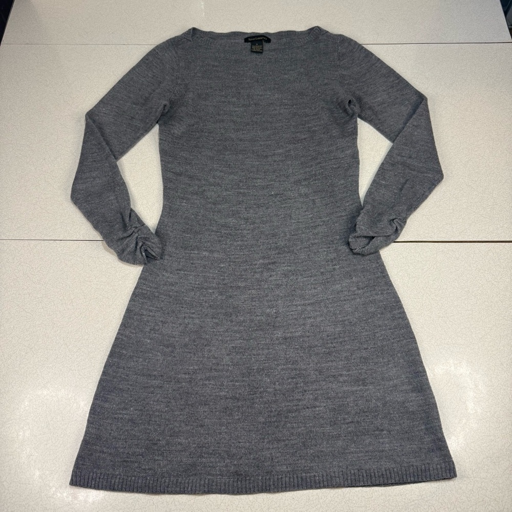 Susan Lawrence Charcoal Long Sleeve Dress